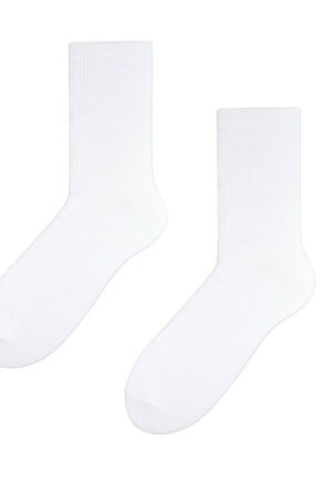 białe męskie sportowe skarpety z niskim ściągaczem