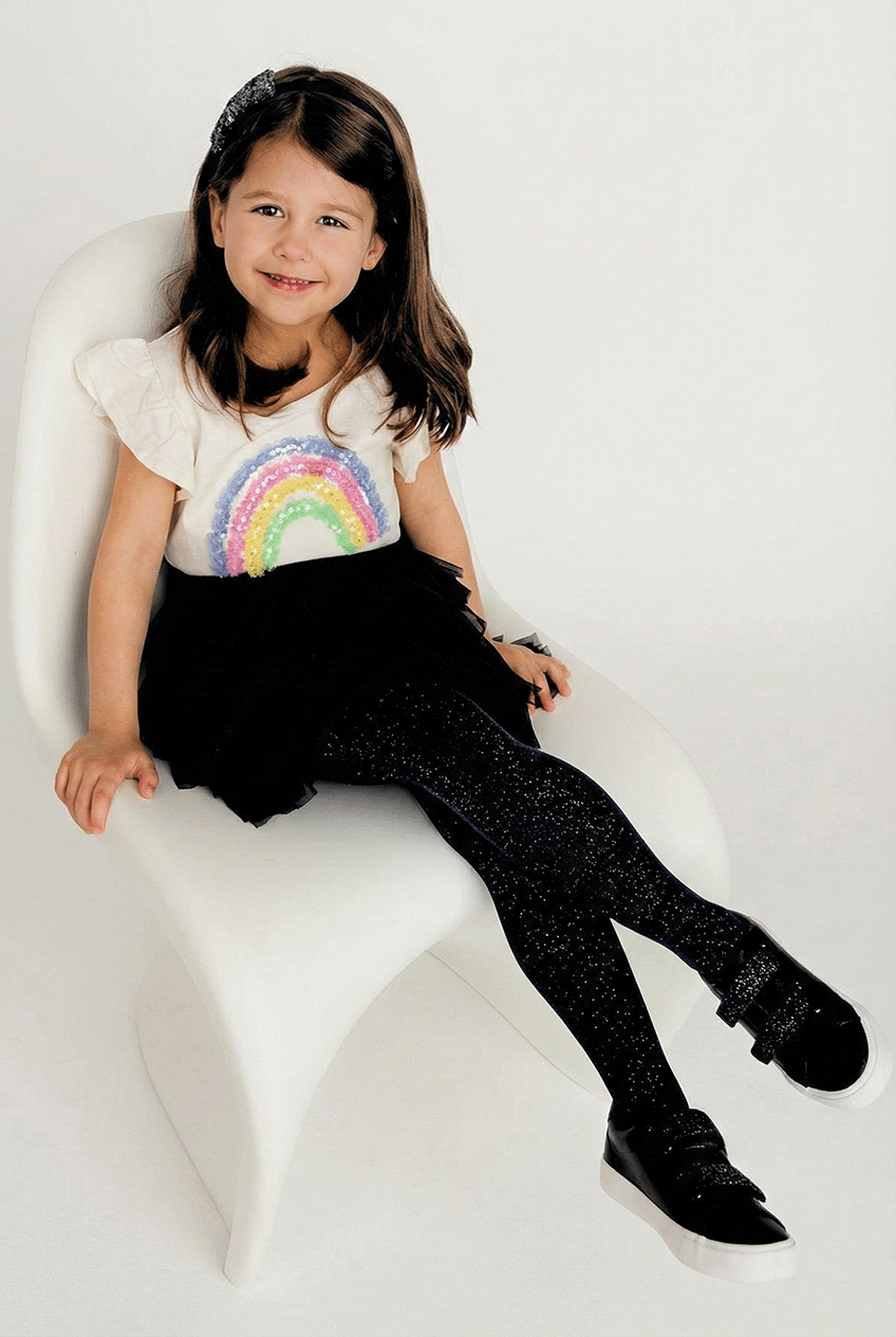 rajstopy dziecie noviti z brokatem