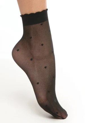 Skarpetki Rajstopowe w kropeczki gatta stylove 01 czarne nero