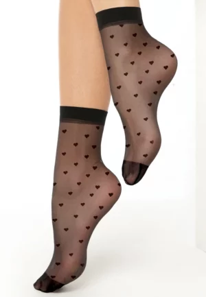 Skarpetki rajstopowe w serduszka Gatta Stylove 03